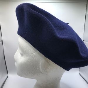 Beret Betmar Navy blue 100% wool classic French style new